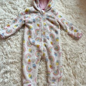 Penelope Mack Pink and Yellow Rainbow Footie